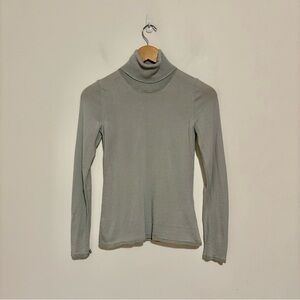 Armani Collezioni Light Gray Knit Wool Turtleneck